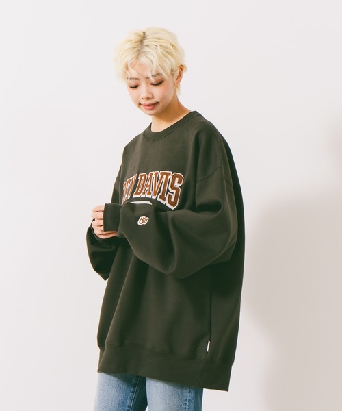 【セール】【BEN DAVIS/ベンデイヴィス】カレッジロゴ裏起毛クルーネックスウェットトレーナー（スウェット）｜BEN DAVIS（ベンデイビス）