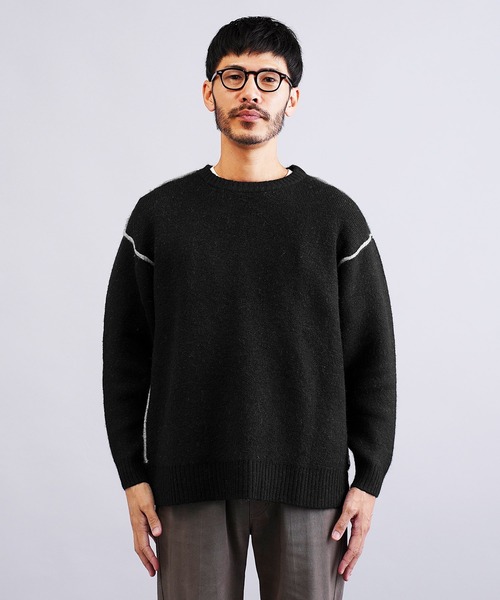 jiggys shop(ジギーズショップ)の「ふわもちウール混リバーシブルニットセーター(ニット/セーター・メンズ・ブラック系その他/グレー系その他/ブラウン系その他・MEDIUM/LARGE/X-LARGE)」の15枚目の写真