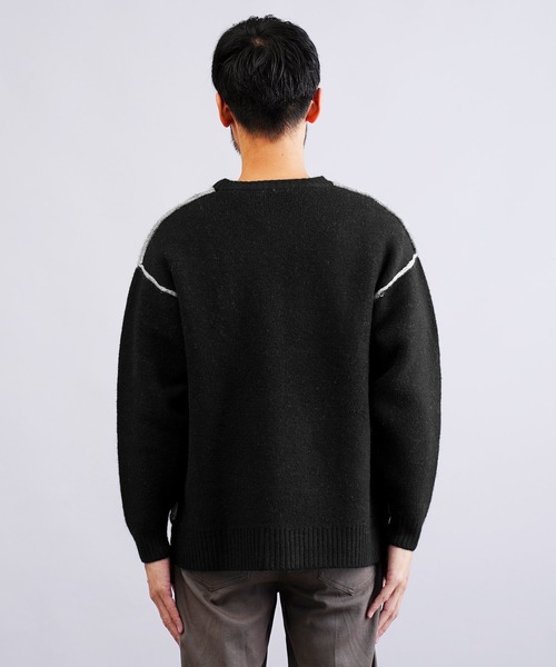 jiggys shop(ジギーズショップ)の「ふわもちウール混リバーシブルニットセーター(ニット/セーター・メンズ・ブラック系その他/グレー系その他/ブラウン系その他・MEDIUM/LARGE/X-LARGE)」の17枚目の写真