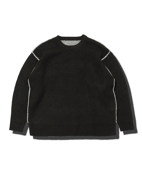 jiggys shop(ジギーズショップ)の「ふわもちウール混リバーシブルニットセーター(ニット/セーター・メンズ・ブラック系その他/グレー系その他/ブラウン系その他・MEDIUM/LARGE/X-LARGE)」の7枚目の写真