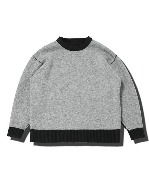 jiggys shop(ジギーズショップ)の「ふわもちウール混リバーシブルニットセーター(ニット/セーター・メンズ・ブラック系その他/グレー系その他/ブラウン系その他・MEDIUM/LARGE/X-LARGE)」の8枚目の写真