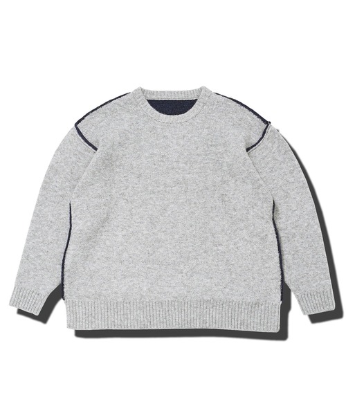 jiggys shop(ジギーズショップ)の「ふわもちウール混リバーシブルニットセーター(ニット/セーター・メンズ・ブラック系その他/グレー系その他/ブラウン系その他・MEDIUM/LARGE/X-LARGE)」の9枚目の写真