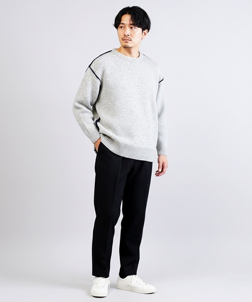 jiggys shop(ジギーズショップ)の「ふわもちウール混リバーシブルニットセーター(ニット/セーター・メンズ・ブラック系その他/グレー系その他/ブラウン系その他・MEDIUM/LARGE/X-LARGE)」の21枚目の写真