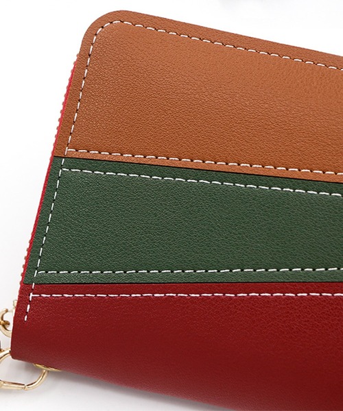 トリコロール 長財布 Clelia 財布 トリコロールカラーL字ファスナー長財布 レディース