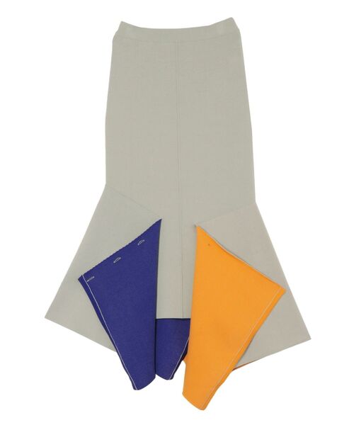 UN3D.（アンスリード）の「MULTICOLOR 2WAY CAPE SK / マルチカラー2WAYケープスカート（スカート・レディース・ブラック/ベージュ・38/36）」の3枚目の写真