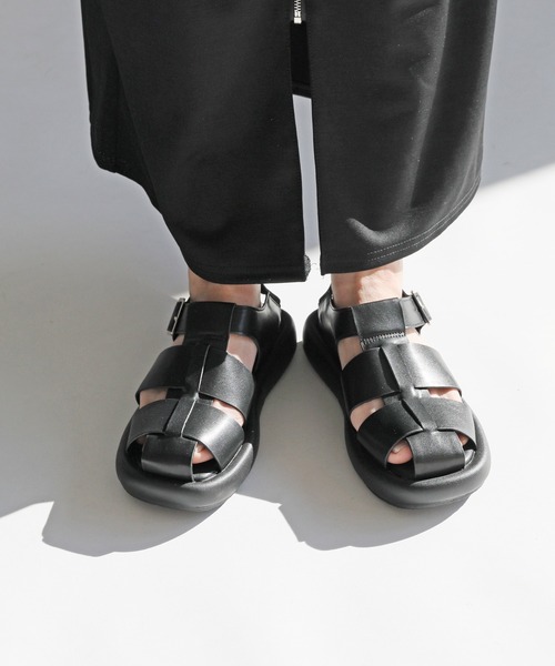 RiiiKa（リーカ）の「【RiiiKa/リーカ】厚底グルカサンダル（サンダル・レディース・アイボリー/ブラック/シルバー/イエロー・S/M/L/LL）」の3枚目の写真