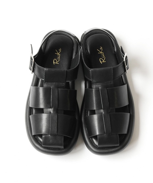 RiiiKa（リーカ）の「【RiiiKa/リーカ】厚底グルカサンダル（サンダル・レディース・アイボリー/ブラック/シルバー/イエロー・S/M/L/LL）」の5枚目の写真