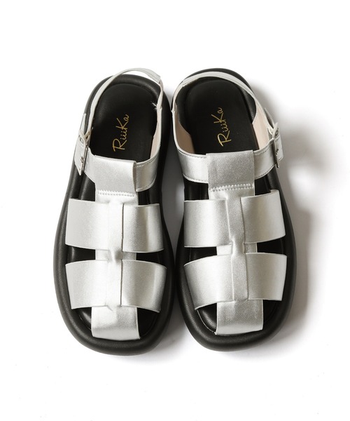 RiiiKa（リーカ）の「【RiiiKa/リーカ】厚底グルカサンダル（サンダル・レディース・アイボリー/ブラック/シルバー/イエロー・S/M/L/LL）」の13枚目の写真