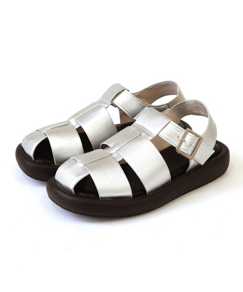 RiiiKa（リーカ）の「【RiiiKa/リーカ】厚底グルカサンダル（サンダル・レディース・アイボリー/ブラック/シルバー/イエロー・S/M/L/LL）」の14枚目の写真