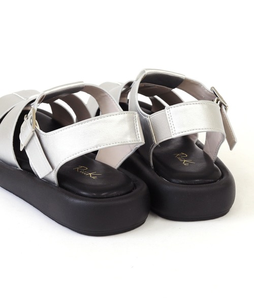 RiiiKa（リーカ）の「【RiiiKa/リーカ】厚底グルカサンダル（サンダル・レディース・アイボリー/ブラック/シルバー/イエロー・S/M/L/LL）」の16枚目の写真