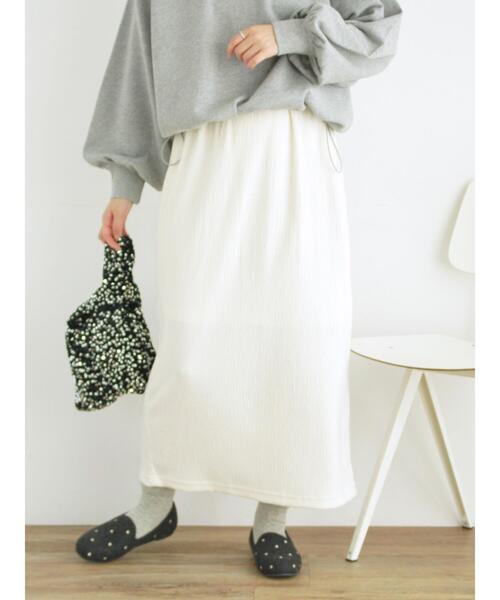 ベロアプリーツ/刺繍アソートナロースカート（スカート）｜Samansa Mos2（サマンサ モスモス）