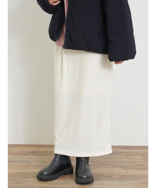 ベロアプリーツ/刺繍アソートナロースカート（スカート）｜Samansa Mos2（サマンサ モスモス）