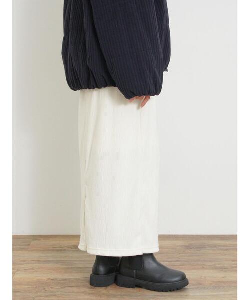 ベロアプリーツ/刺繍アソートナロースカート（スカート）｜Samansa Mos2（サマンサ モスモス）