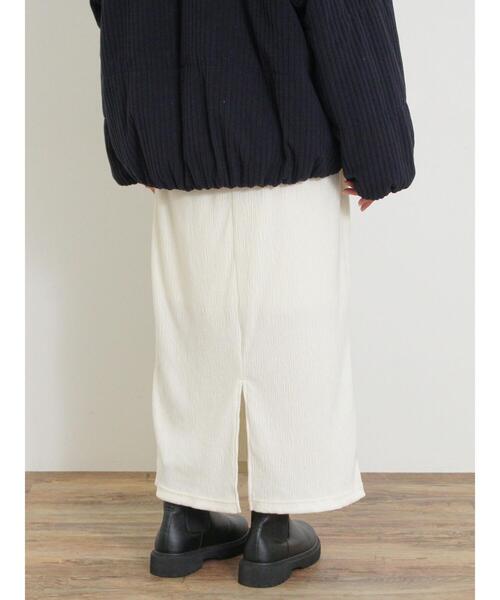 ベロアプリーツ/刺繍アソートナロースカート（スカート）｜Samansa Mos2（サマンサ モスモス）