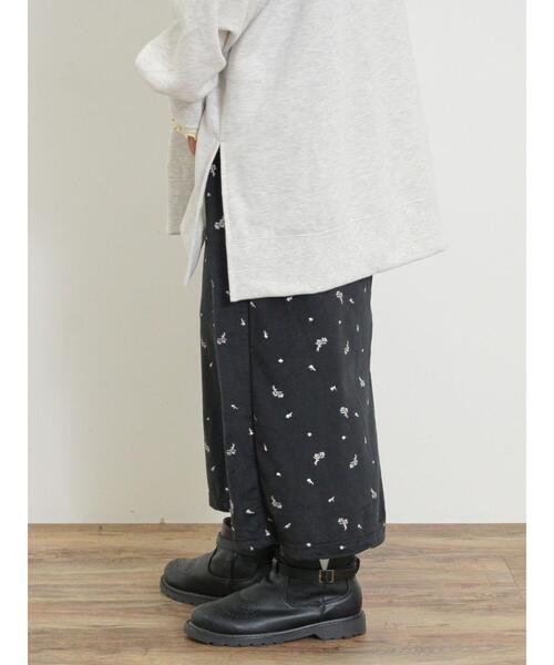 ベロアプリーツ/刺繍アソートナロースカート（スカート）｜Samansa Mos2（サマンサ モスモス）