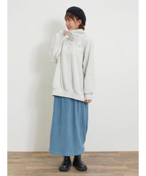 ベロアプリーツ/刺繍アソートナロースカート（スカート）｜Samansa Mos2（サマンサ モスモス）