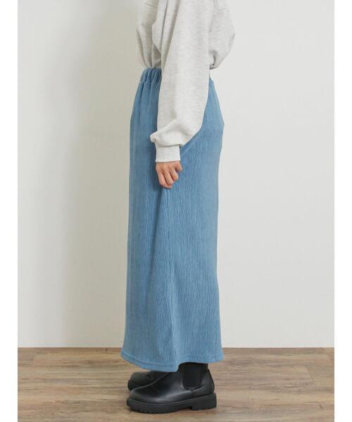 ベロアプリーツ/刺繍アソートナロースカート（スカート）｜Samansa Mos2（サマンサ モスモス）