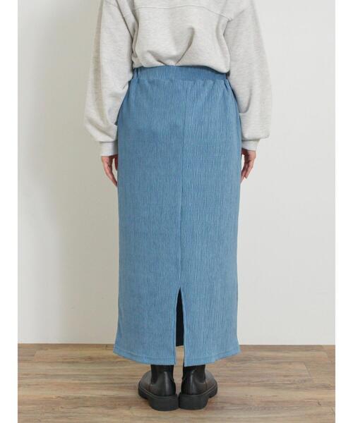 ベロアプリーツ/刺繍アソートナロースカート（スカート）｜Samansa Mos2（サマンサ モスモス）