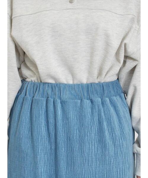 ベロアプリーツ/刺繍アソートナロースカート（スカート）｜Samansa Mos2（サマンサ モスモス）