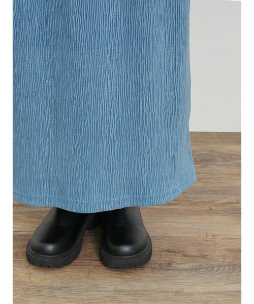 ベロアプリーツ/刺繍アソートナロースカート（スカート）｜Samansa Mos2（サマンサ モスモス）