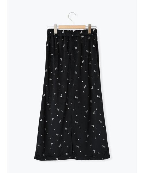 ベロアプリーツ/刺繍アソートナロースカート（スカート）｜Samansa Mos2（サマンサ モスモス）