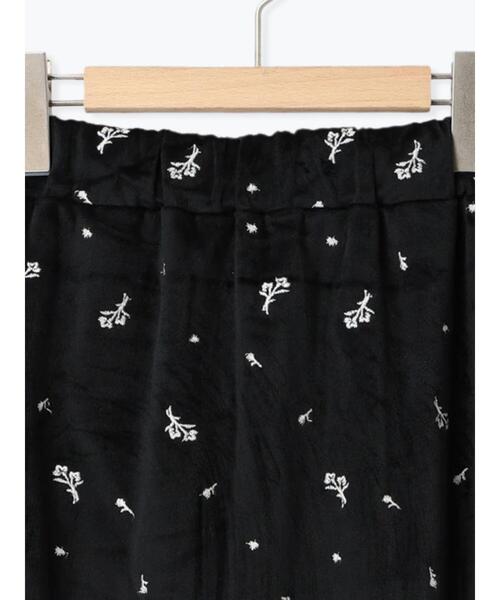 ベロアプリーツ/刺繍アソートナロースカート（スカート）｜Samansa Mos2（サマンサ モスモス）