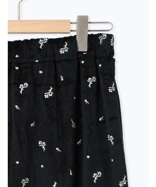 ベロアプリーツ/刺繍アソートナロースカート（スカート）｜Samansa Mos2（サマンサ モスモス）