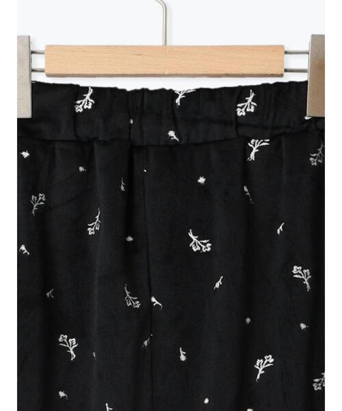 ベロアプリーツ/刺繍アソートナロースカート（スカート）｜Samansa Mos2（サマンサ モスモス）