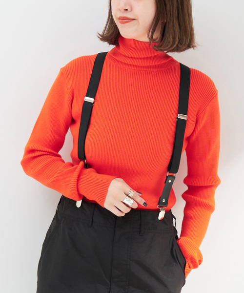 B.C STOCK（ベーセーストック）の「《追加2》タートルリブニット（ニット/セーター・レディース・ピンク/ウッド/オレンジ系その他/ブルー/アイボリー/ブラック・FREE）」の6枚目の写真