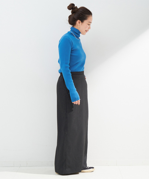 B.C STOCK（ベーセーストック）の「《追加2》タートルリブニット（ニット/セーター・レディース・ピンク/ウッド/オレンジ系その他/ブルー/アイボリー/ブラック・FREE）」の18枚目の写真