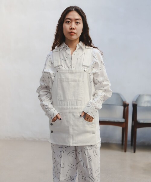 B:MING by BEAMS(ビーミングバイビームス)の「ambiance / Denim Apron(ベスト・レディース・ブラック/ホワイト/ライトブルー・ONE SIZE)」の19枚目の写真