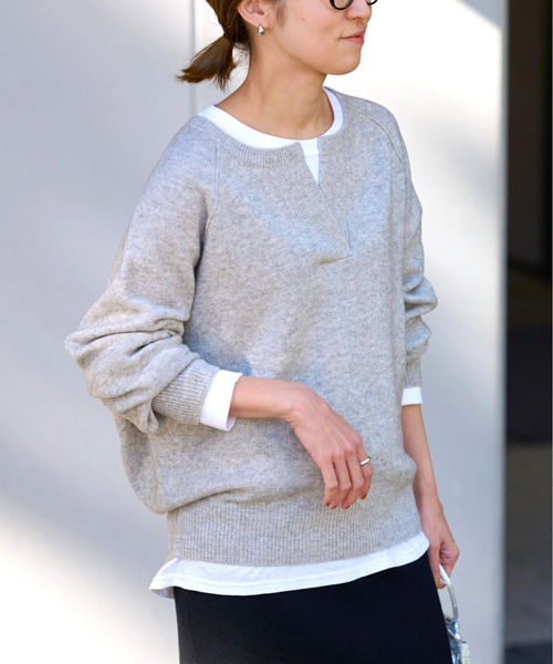 【FRAMeWORK】24AWミドルゲージ天竺ヘンリープルオーバーニット FRAMeWORK（フレームワーク）の「≪追加≫ミドルゲージ天竺ヘンリー