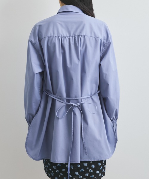 VIS（ビス）の「【洗える】プリーツスリーブフレアーシャツ（シャツ/ブラウス・レディース・ホワイト/グリーン系その他/サックスブルー/クリーム・FREE）」の8枚目の写真