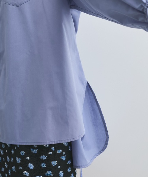 VIS（ビス）の「【洗える】プリーツスリーブフレアーシャツ（シャツ/ブラウス・レディース・ホワイト/グリーン系その他/サックスブルー/クリーム・FREE）」の11枚目の写真