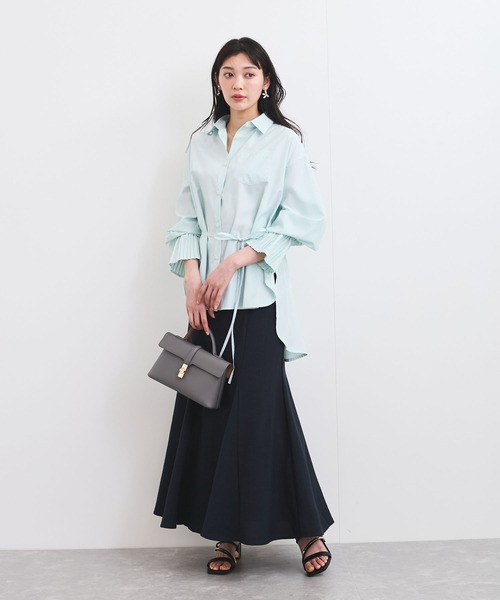 VIS（ビス）の「【洗える】プリーツスリーブフレアーシャツ（シャツ/ブラウス・レディース・ホワイト/グリーン系その他/サックスブルー/クリーム・FREE）」の15枚目の写真