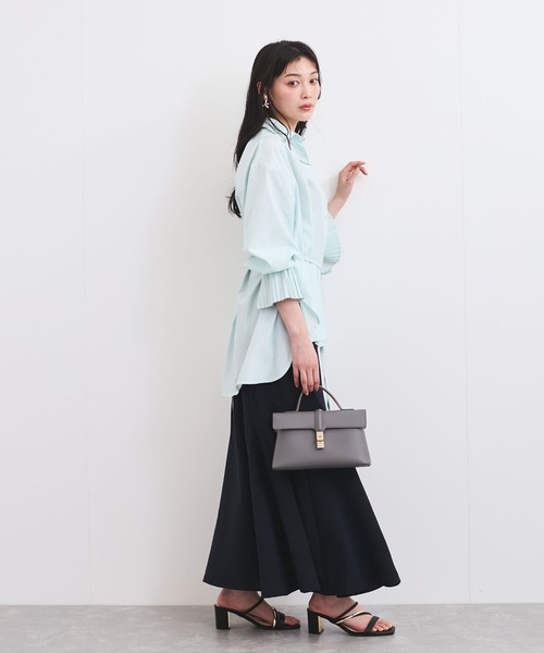 VIS（ビス）の「【洗える】プリーツスリーブフレアーシャツ（シャツ/ブラウス・レディース・ホワイト/グリーン系その他/サックスブルー/クリーム・FREE）」の16枚目の写真