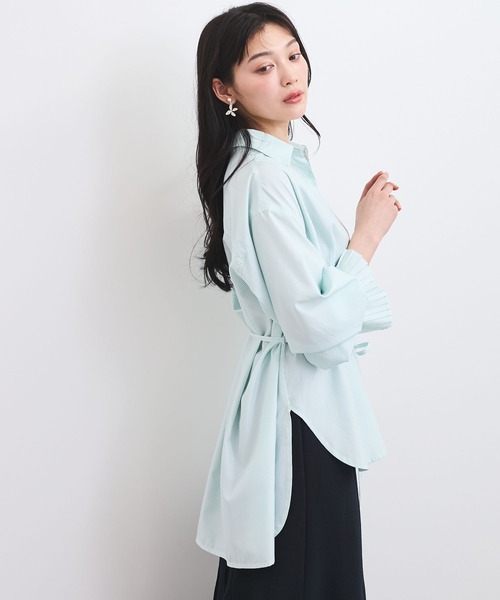 VIS（ビス）の「【洗える】プリーツスリーブフレアーシャツ（シャツ/ブラウス・レディース・ホワイト/グリーン系その他/サックスブルー/クリーム・FREE）」の19枚目の写真