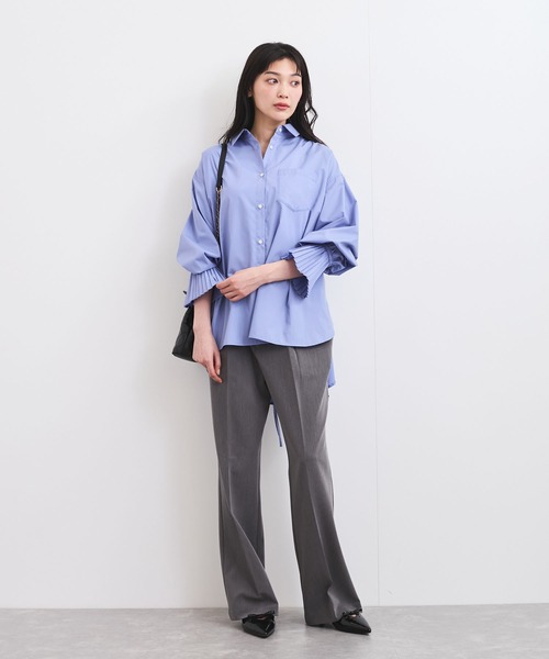 VIS（ビス）の「【洗える】プリーツスリーブフレアーシャツ（シャツ/ブラウス・レディース・ホワイト/グリーン系その他/サックスブルー/クリーム・FREE）」の20枚目の写真