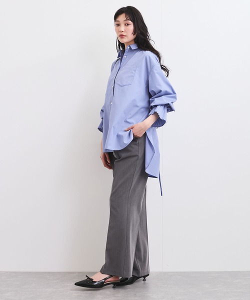 VIS（ビス）の「【洗える】プリーツスリーブフレアーシャツ（シャツ/ブラウス・レディース・ホワイト/グリーン系その他/サックスブルー/クリーム・FREE）」の21枚目の写真