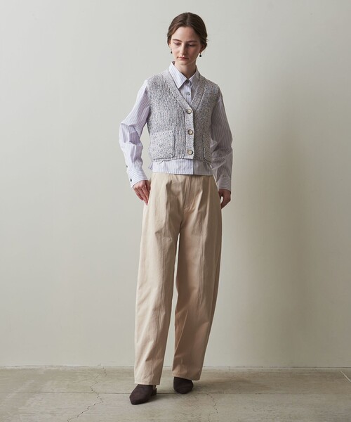 Steven Alan＞メランジ テープヤーン ニット ベスト（ベスト