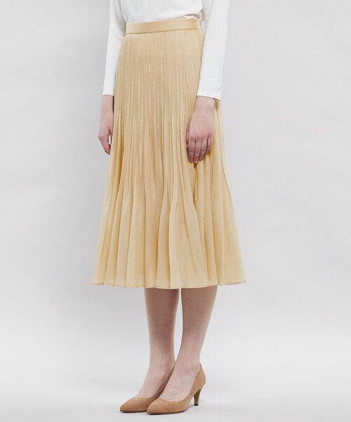 MaxMara ODINO プリーツスカート 34 ベージュ スカート - 送料無料｜マックスマーラ公式サイト