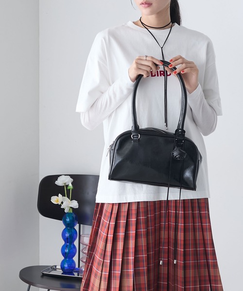 forksy.（フォルクシー）の「【forksy.】ローズチョーカー付き ミニボストンバッグ（ボストンバッグ・レディース・ブラック/ピンク/ホワイト・FREE）」の11枚目の写真