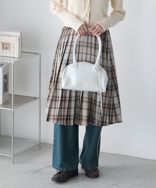 forksy.（フォルクシー）の「【forksy.】ローズチョーカー付き ミニボストンバッグ（ボストンバッグ・レディース・ブラック/ピンク/ホワイト・FREE）」の18枚目の写真