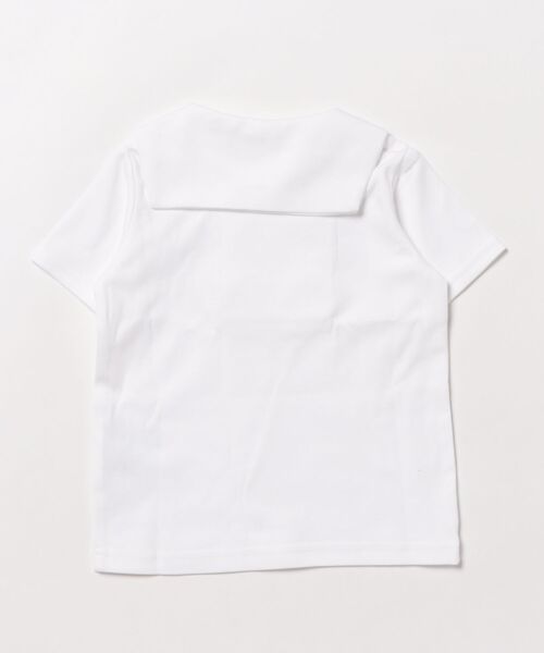maarook（マルーク）の「綿100％◎スムースセーラー衿Ｔシャツ（Tシャツ/カットソー・キッズ・ホワイト・80ｃｍ/70cm/100cm/90cm/130cm/120cm/110cm）」の2枚目の写真