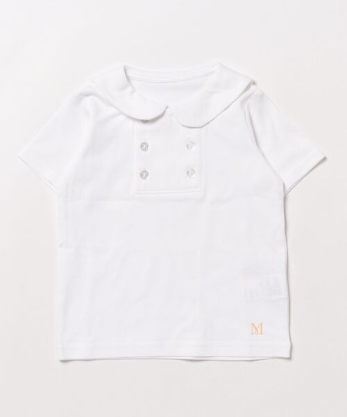 maarook（マルーク）の「綿100％◎スムースセーラー衿Ｔシャツ（Tシャツ/カットソー・キッズ・ホワイト・80ｃｍ/70cm/100cm/90cm/130cm/120cm/110cm）」の16枚目の写真