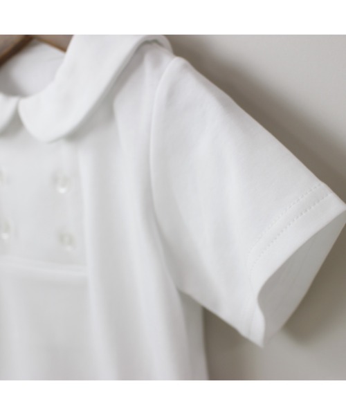 maarook（マルーク）の「綿100％◎スムースセーラー衿Ｔシャツ（Tシャツ/カットソー・キッズ・ホワイト・80ｃｍ/70cm/100cm/90cm/130cm/120cm/110cm）」の6枚目の写真