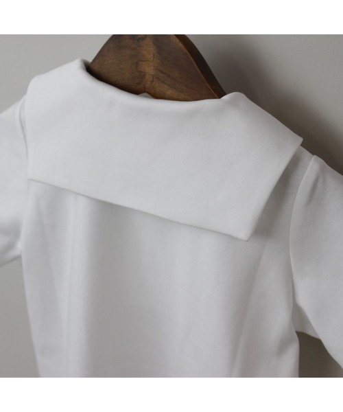 maarook（マルーク）の「綿100％◎スムースセーラー衿Ｔシャツ（Tシャツ/カットソー・キッズ・ホワイト・80ｃｍ/70cm/100cm/90cm/130cm/120cm/110cm）」の8枚目の写真