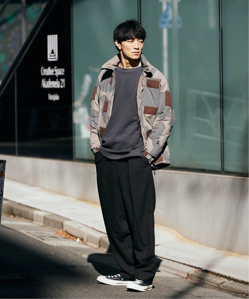 JOURNAL STANDARD relume（ジャーナルスタンダード　レリューム）の「バックブラッシュ ワッフル クルーネック L/S（Tシャツ/カットソー・メンズ・グレー/ベージュ系その他/ホワイト・MEDIUM/SMALL/LARGE）」の4枚目の写真
