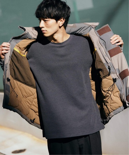 JOURNAL STANDARD relume（ジャーナルスタンダード　レリューム）の「バックブラッシュ ワッフル クルーネック L/S（Tシャツ/カットソー・メンズ・グレー/ベージュ系その他/ホワイト・MEDIUM/SMALL/LARGE）」の16枚目の写真