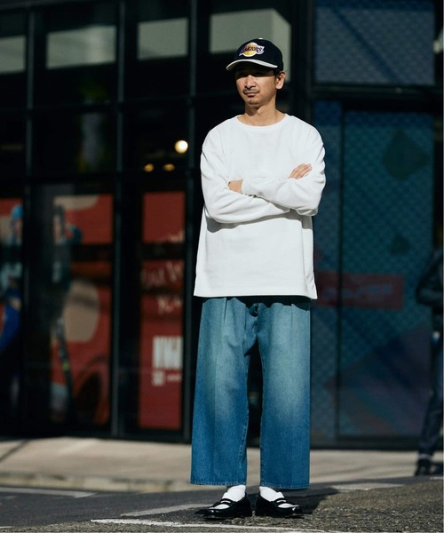 JOURNAL STANDARD relume（ジャーナルスタンダード　レリューム）の「バックブラッシュ ワッフル クルーネック L/S（Tシャツ/カットソー・メンズ・グレー/ベージュ系その他/ホワイト・MEDIUM/SMALL/LARGE）」の18枚目の写真